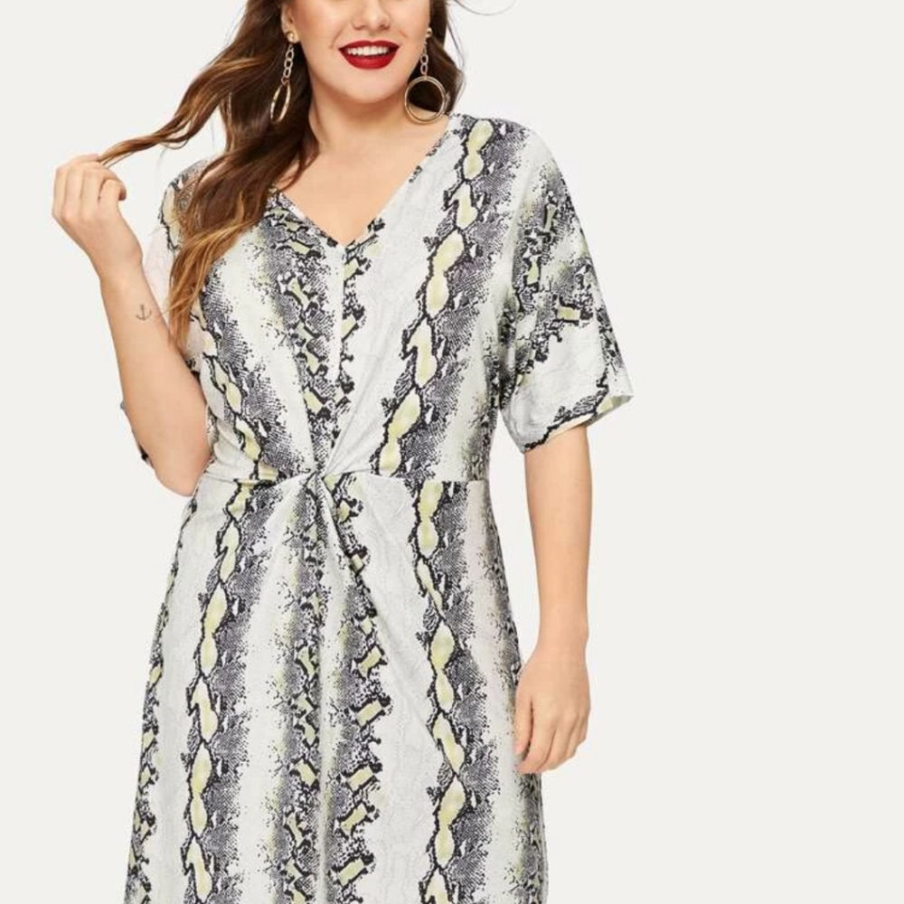 LISA & LUCY SNAKE PRINT MINI DRESS sz S (M180)